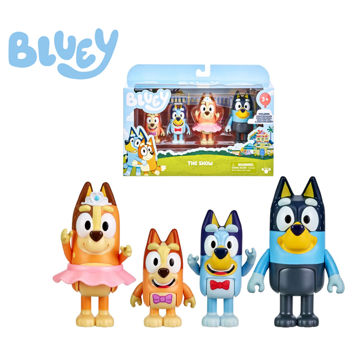 BLUEY PACK 4 FIGURAS